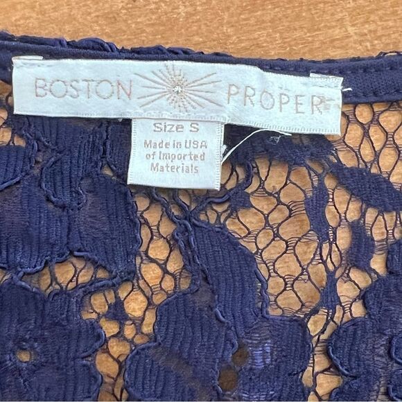 Boston proper striped cap sleeve shirt/tunic women’s size small - Picture 7 of 8